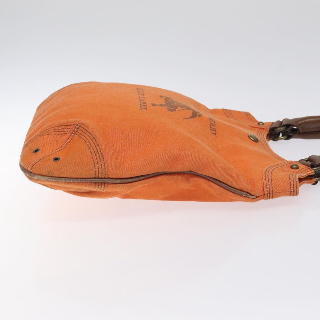 BURBERRY Blue Label Boston Bag Canvas Leather Orange bs26695