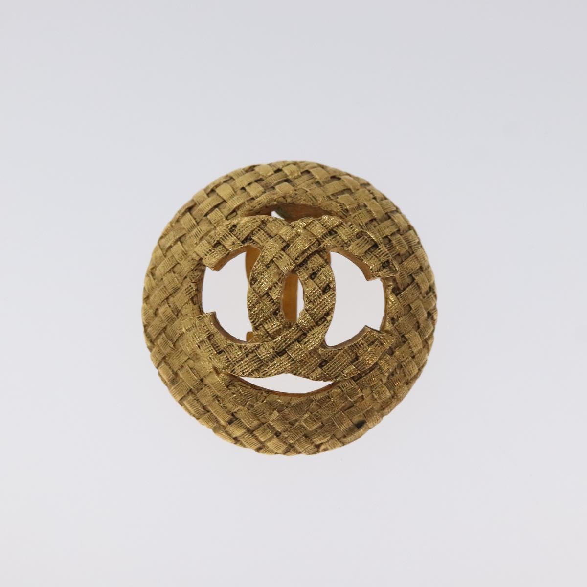 CHANEL Earring Metal Gold CC bs26773
