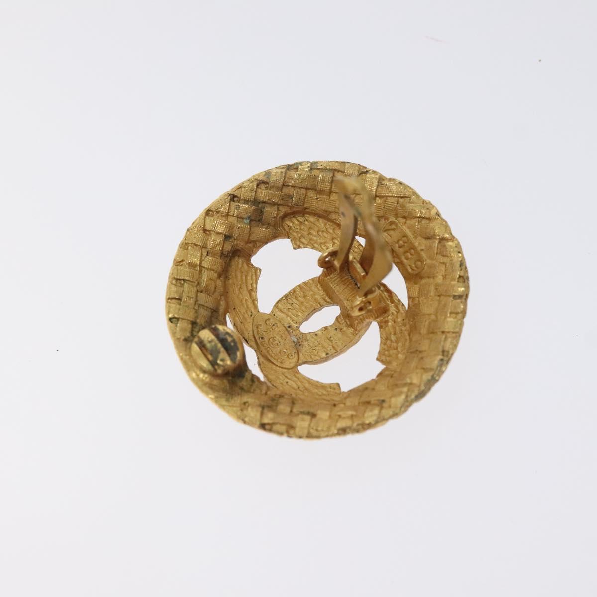 CHANEL Earring Metal Gold CC bs26773