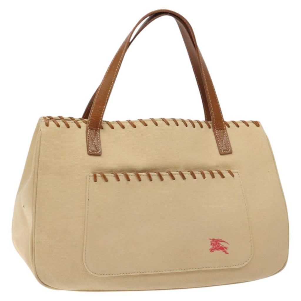BURBERRY Blue Label Tote Bag Canvas Beige Silver bs27139
