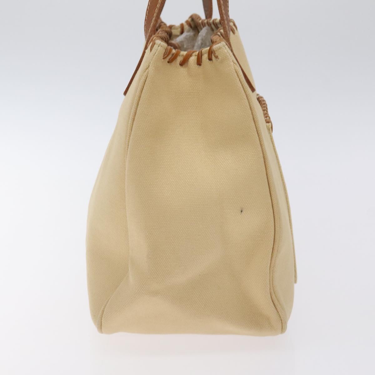 BURBERRY Blue Label Tote Bag Canvas Beige Silver bs27139