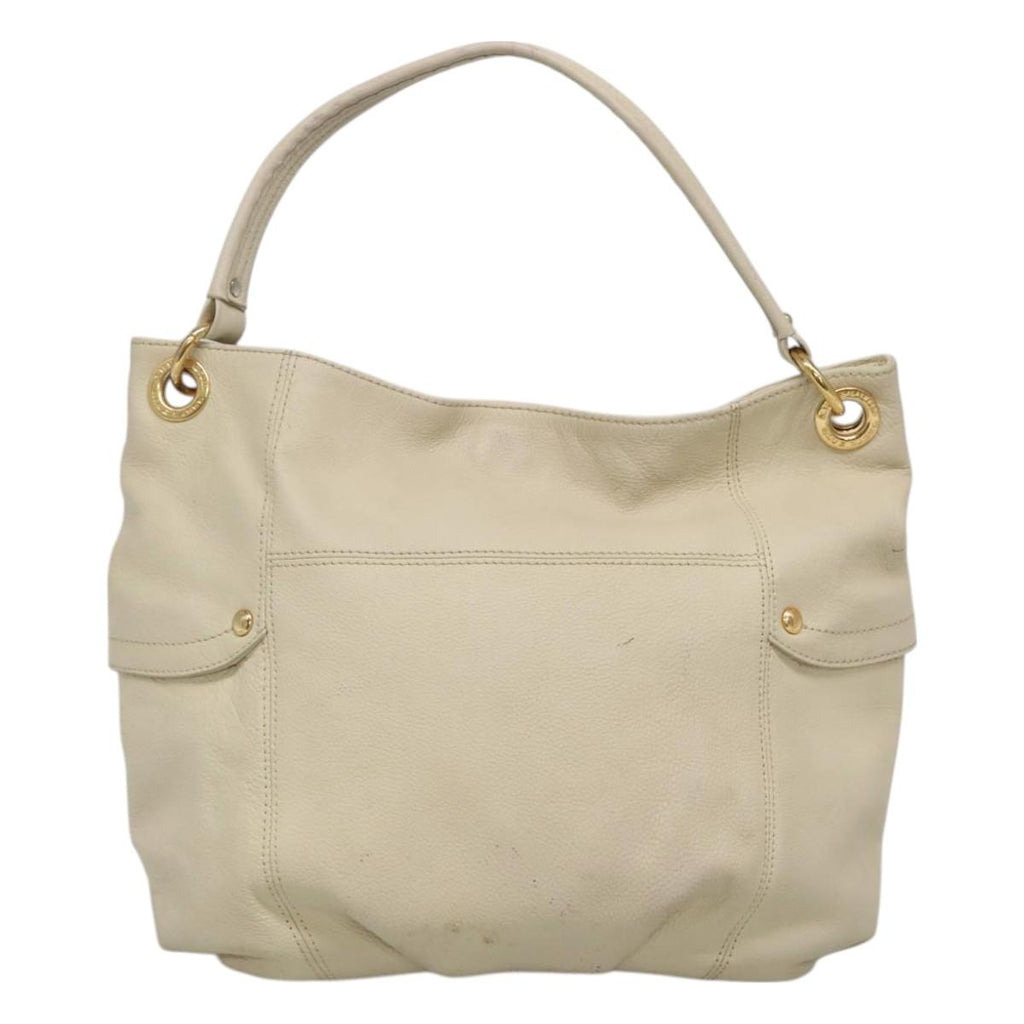 BURBERRY Blue Label Shoulder Bag Leather White Gold bs27142