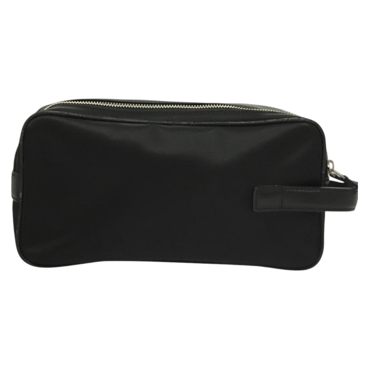 BURBERRY Clutch Bag Nylon Black Silver bs27160