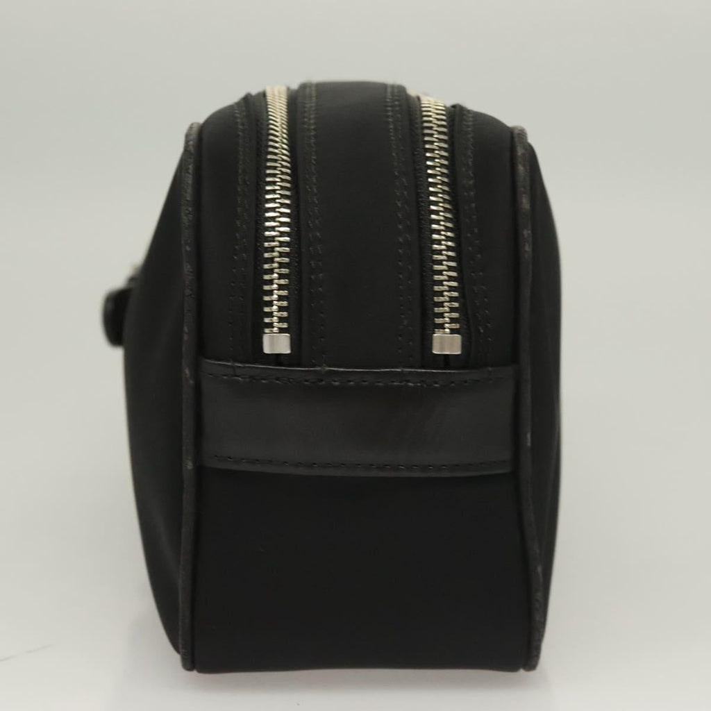 BURBERRY Clutch Bag Nylon Black Silver bs27160