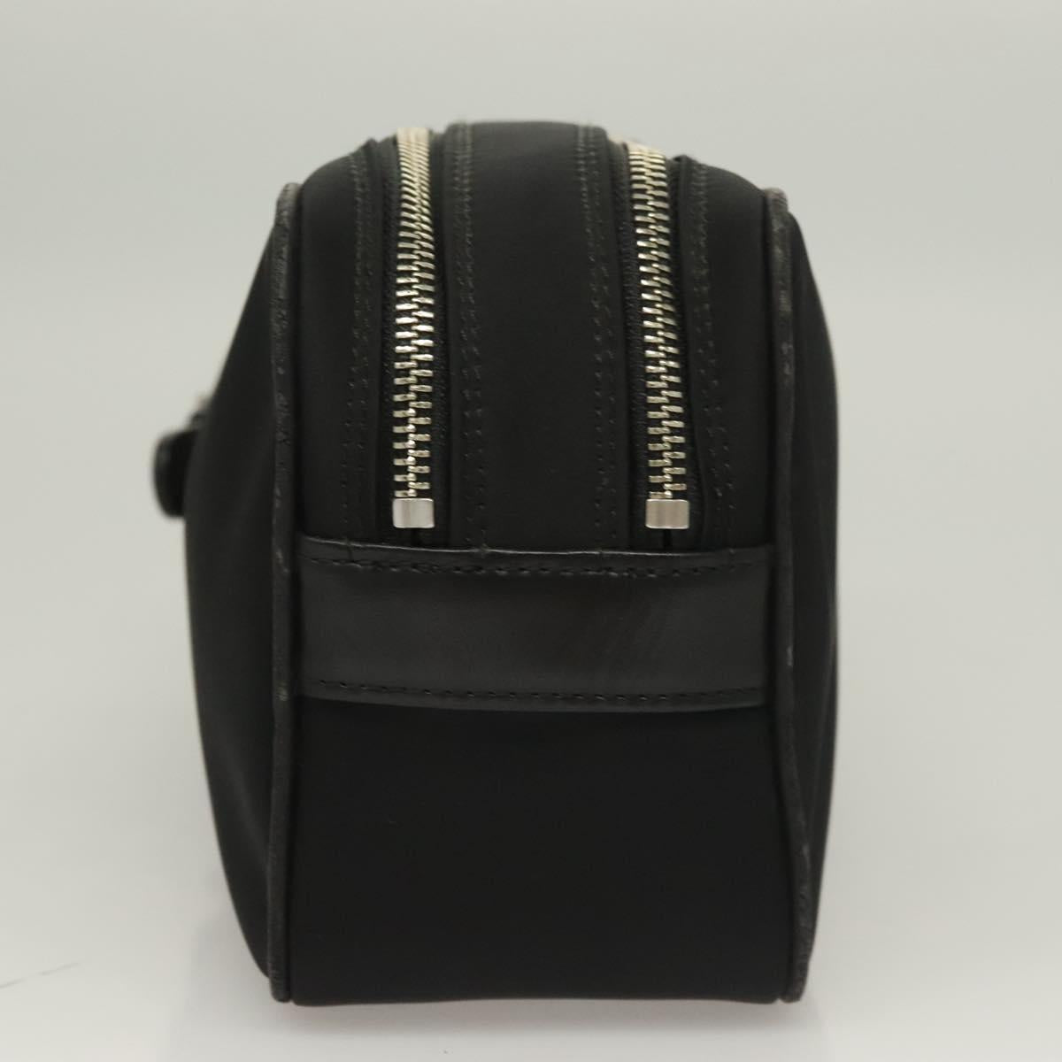 BURBERRY Clutch Bag Nylon Black Silver bs27160