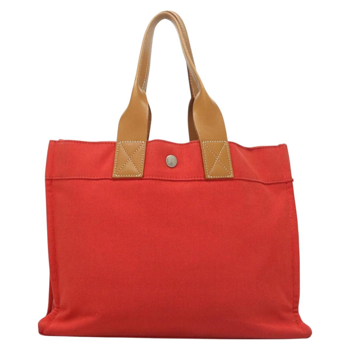 BURBERRY Blue Label Tote Bag Canvas Red Silver bs27161