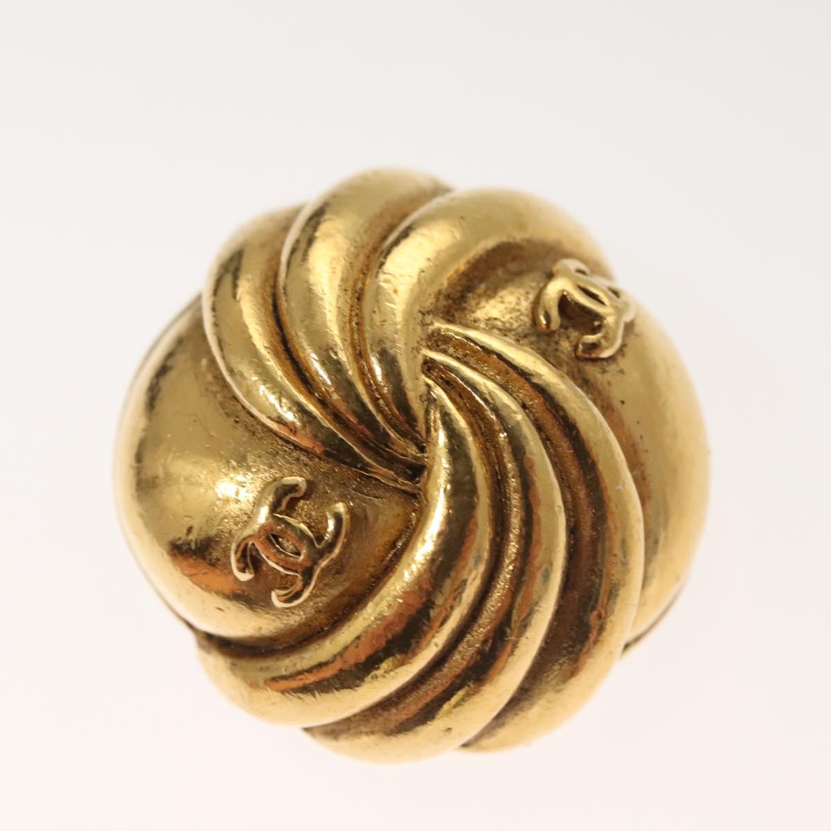 CHANEL Earring Metal Gold CC bs27349