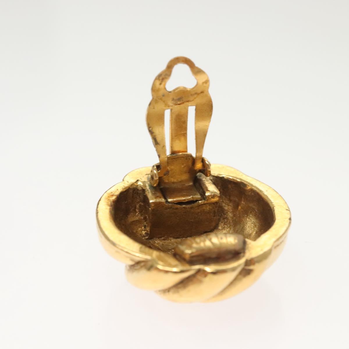 CHANEL Earring Metal Gold CC bs27349