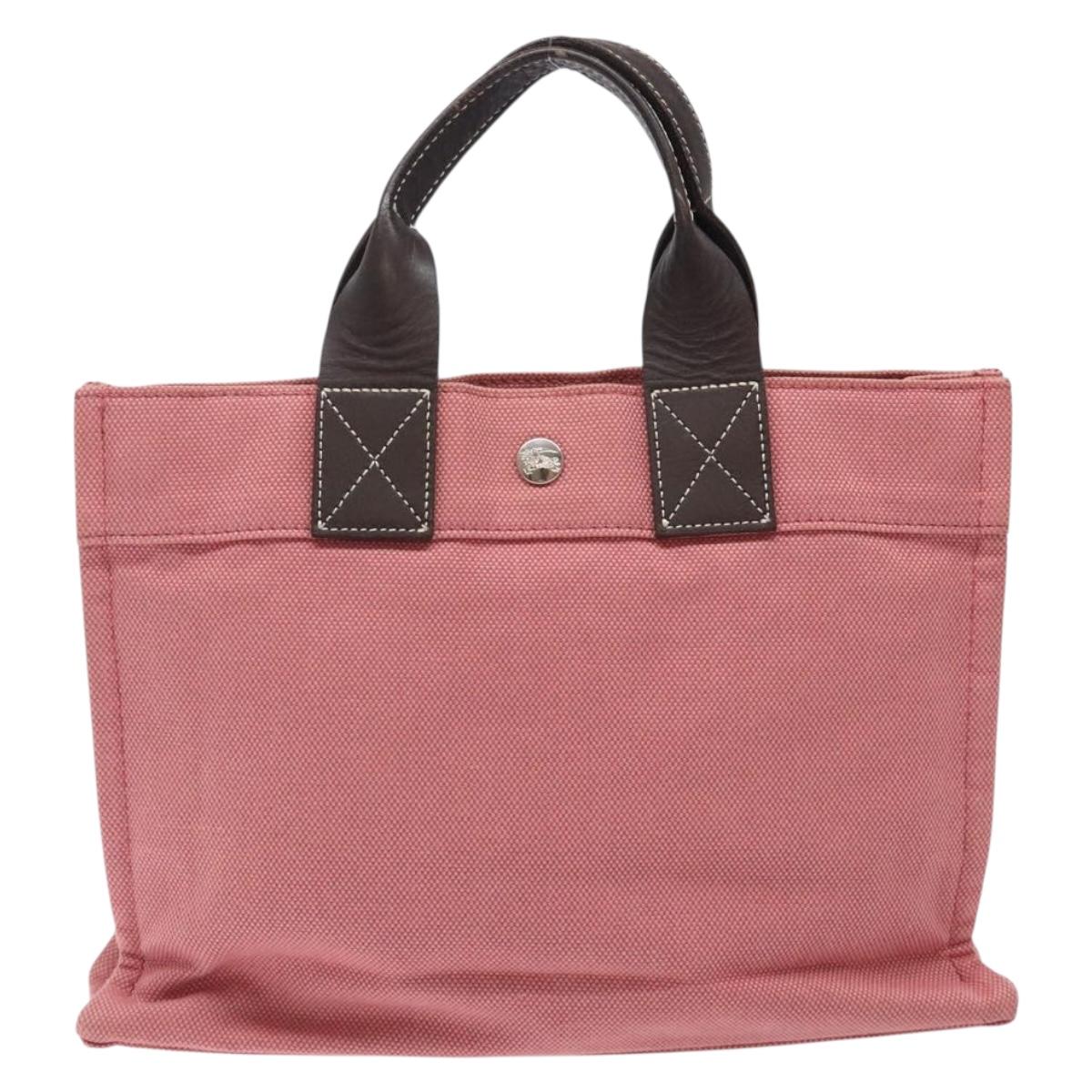 BURBERRY Blue Label Hand Bag Canvas Pink Silver bs27396