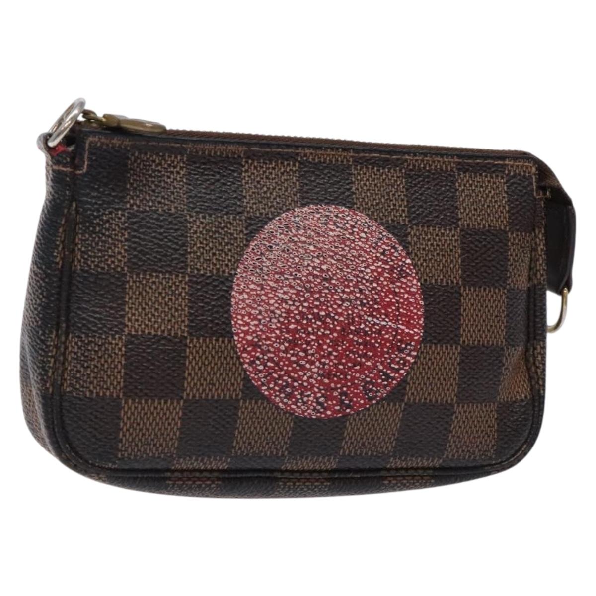 LOUIS VUITTON Damier Ebene T&B Mini Pochette Accessoires N58011 LV bs28124