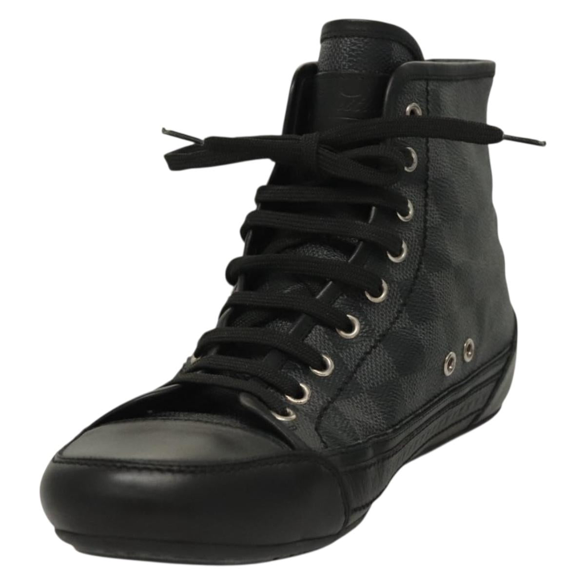 LOUIS VUITTON Damier Grafitte High Cut Sneakers LV bs28163