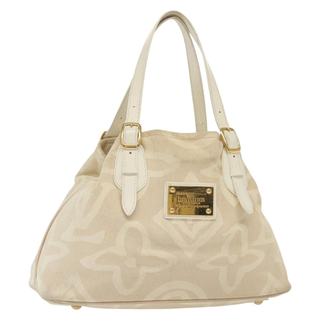 LOUIS VUITTON Cruise Line Tai Sienne PM Bag Canvas Beige M95674 LV bs28204