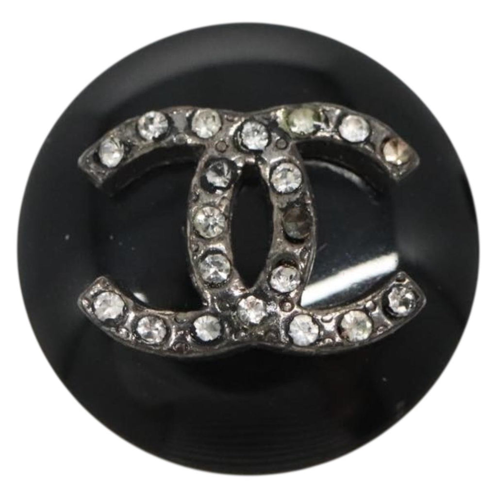 CHANEL Earring Plastic Black CC bs28248