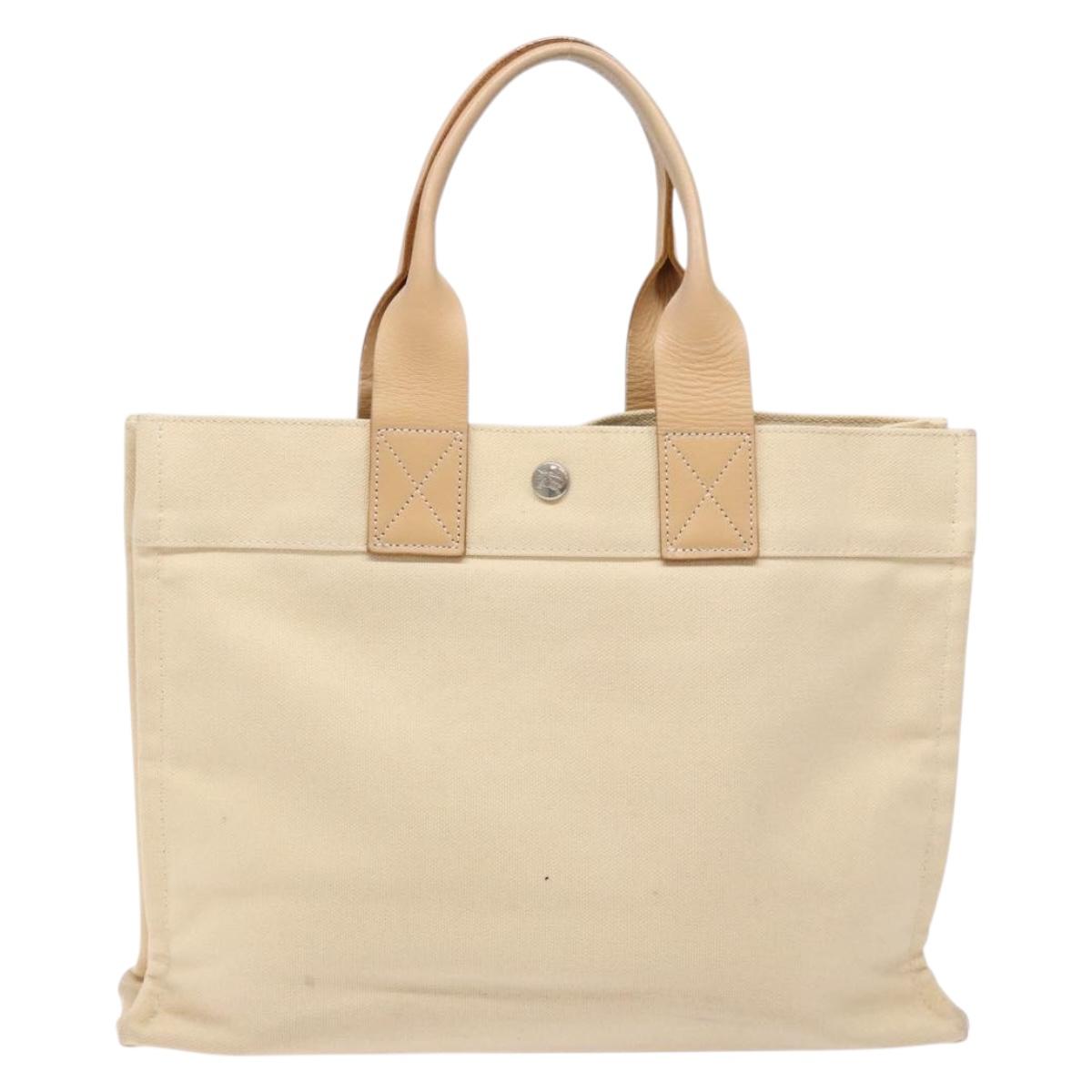 BURBERRY Blue Label Tote Bag Canvas Beige Silver bs28326