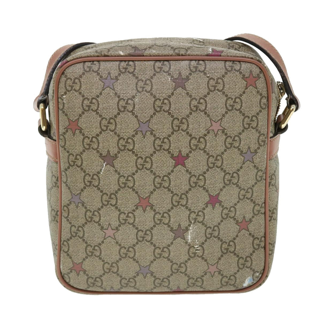 GUCCI GG Canvas Shoulder Bag PVC Leather Beige 233268 bs7541