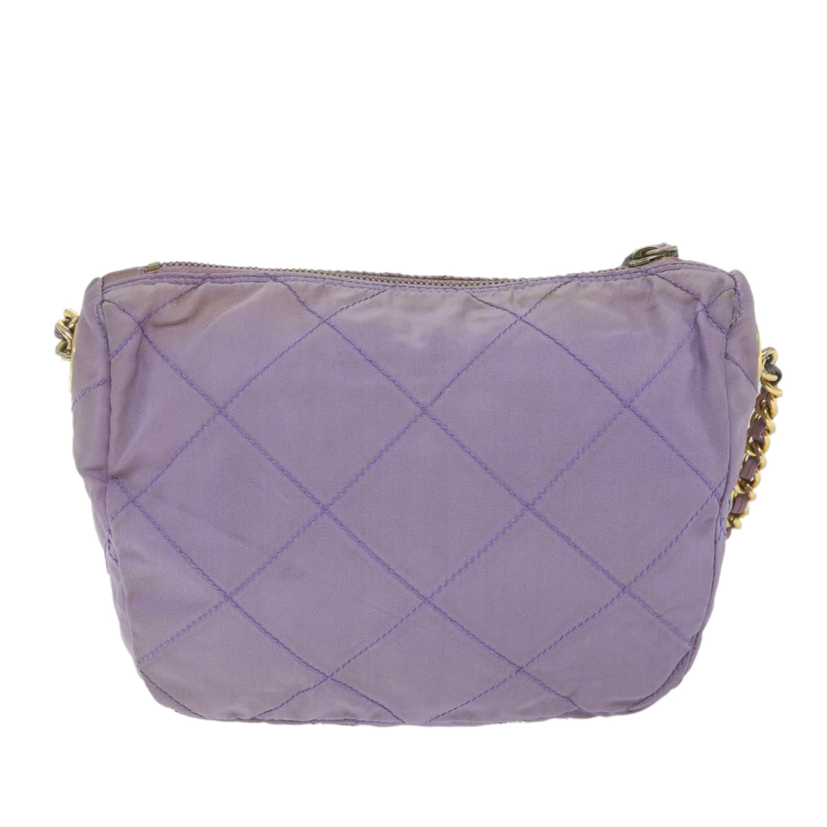 PRADA Chain Shoulder Bag Nylon Purple bs9970