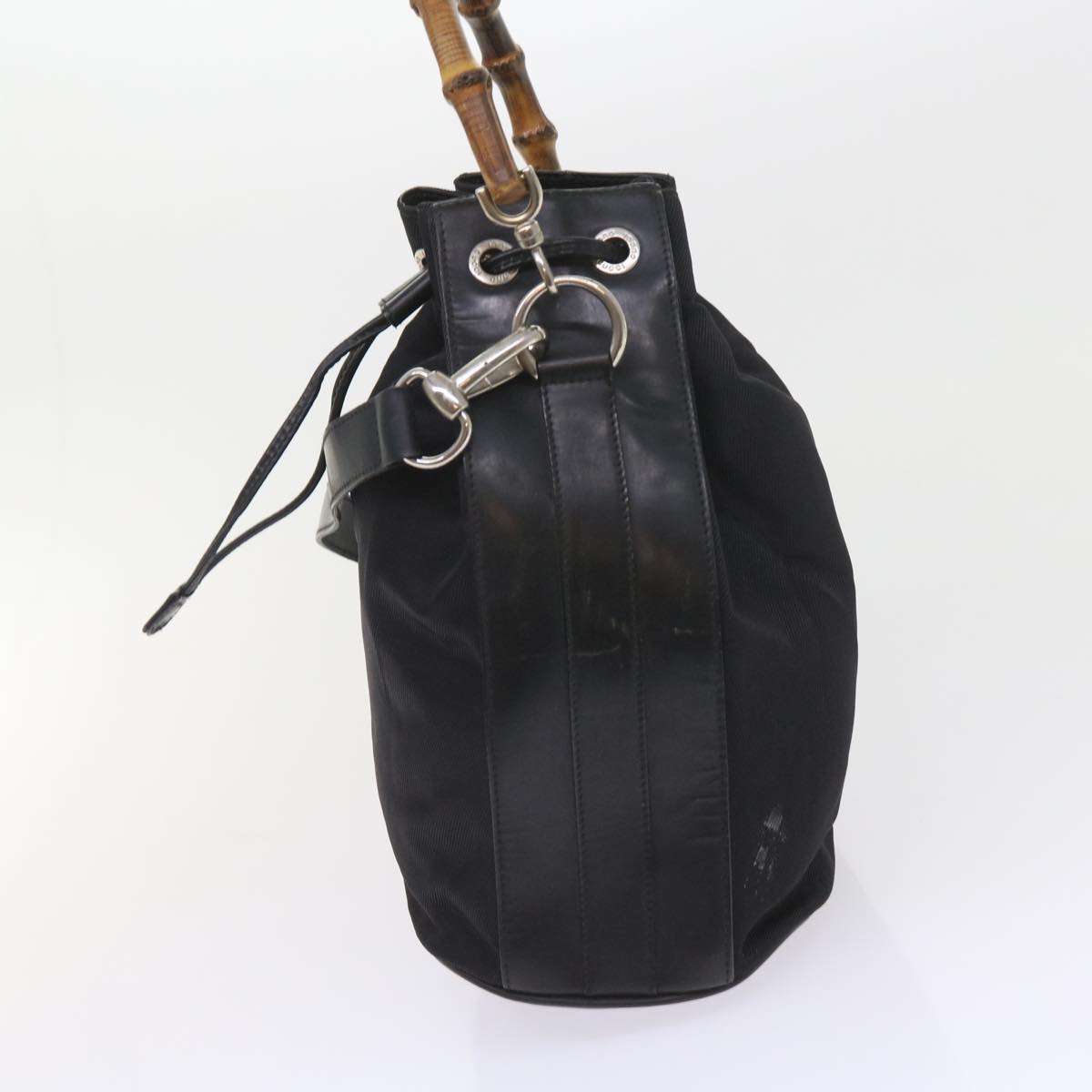 GUCCI Bamboo Shoulder Bag Nylon 2way Black bs9976