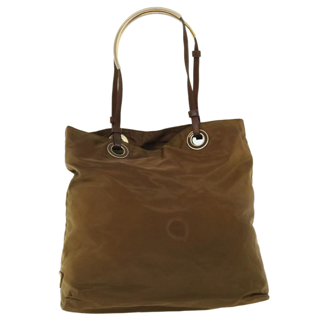 PRADA Tote Bag Nylon Brown cl694