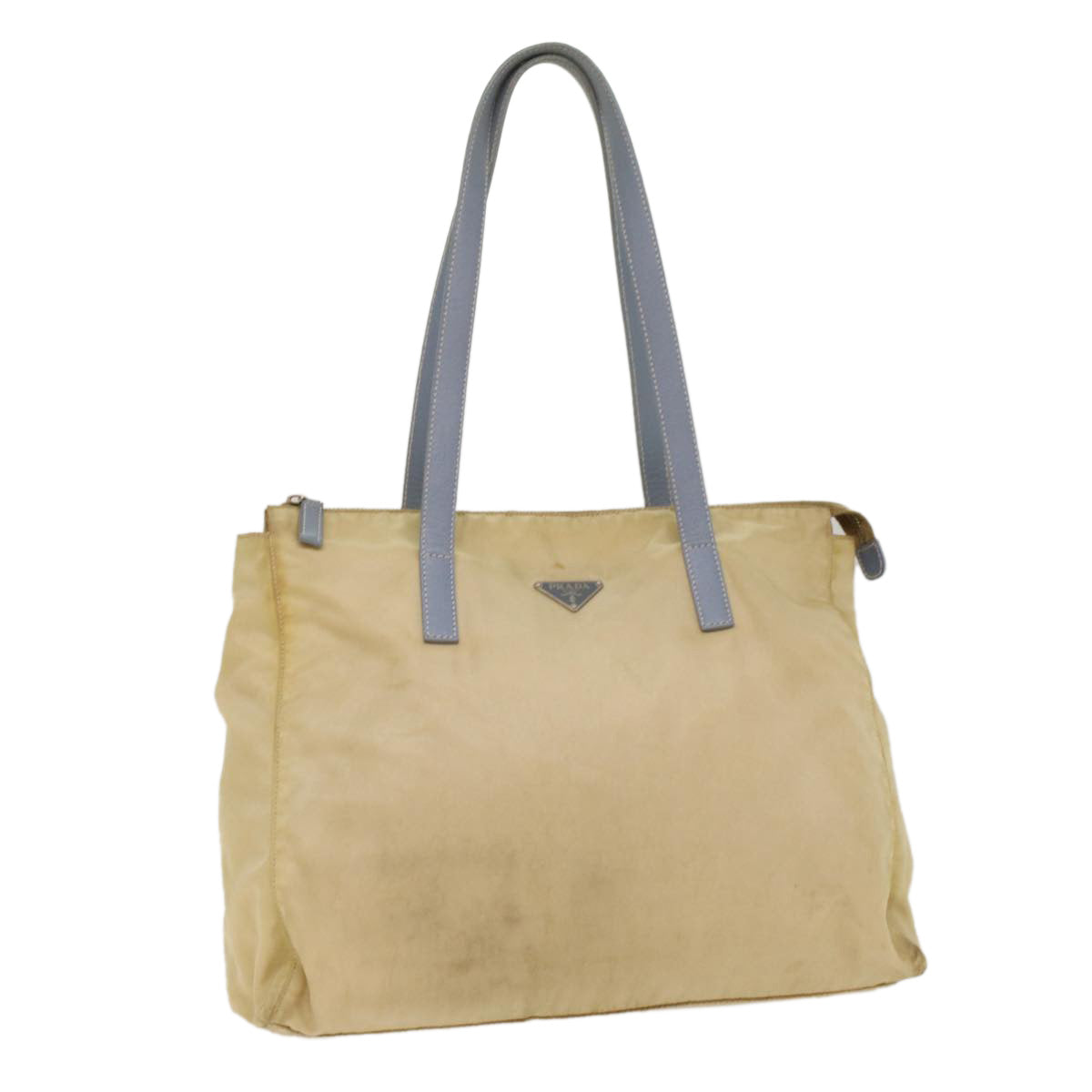 PRADA Tote Bag Nylon Beige cl695