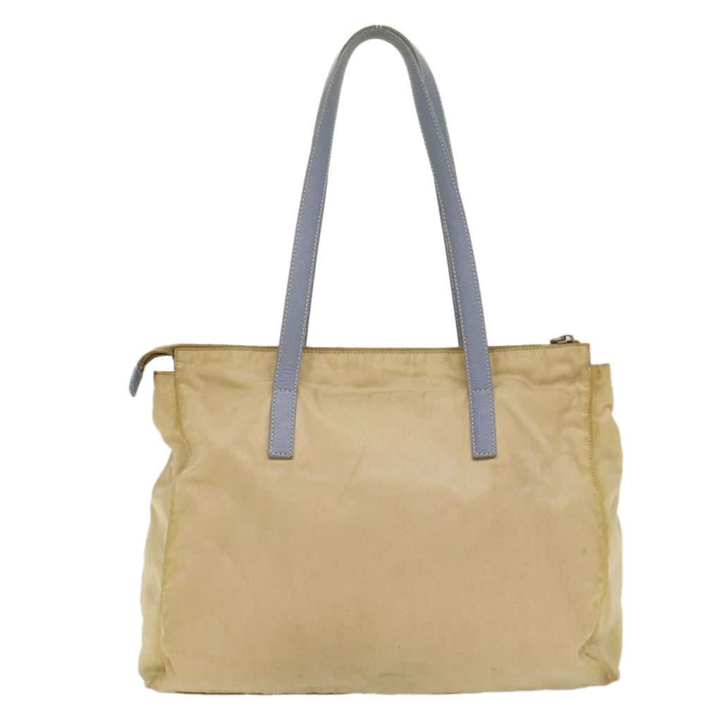 PRADA Tote Bag Nylon Beige cl695