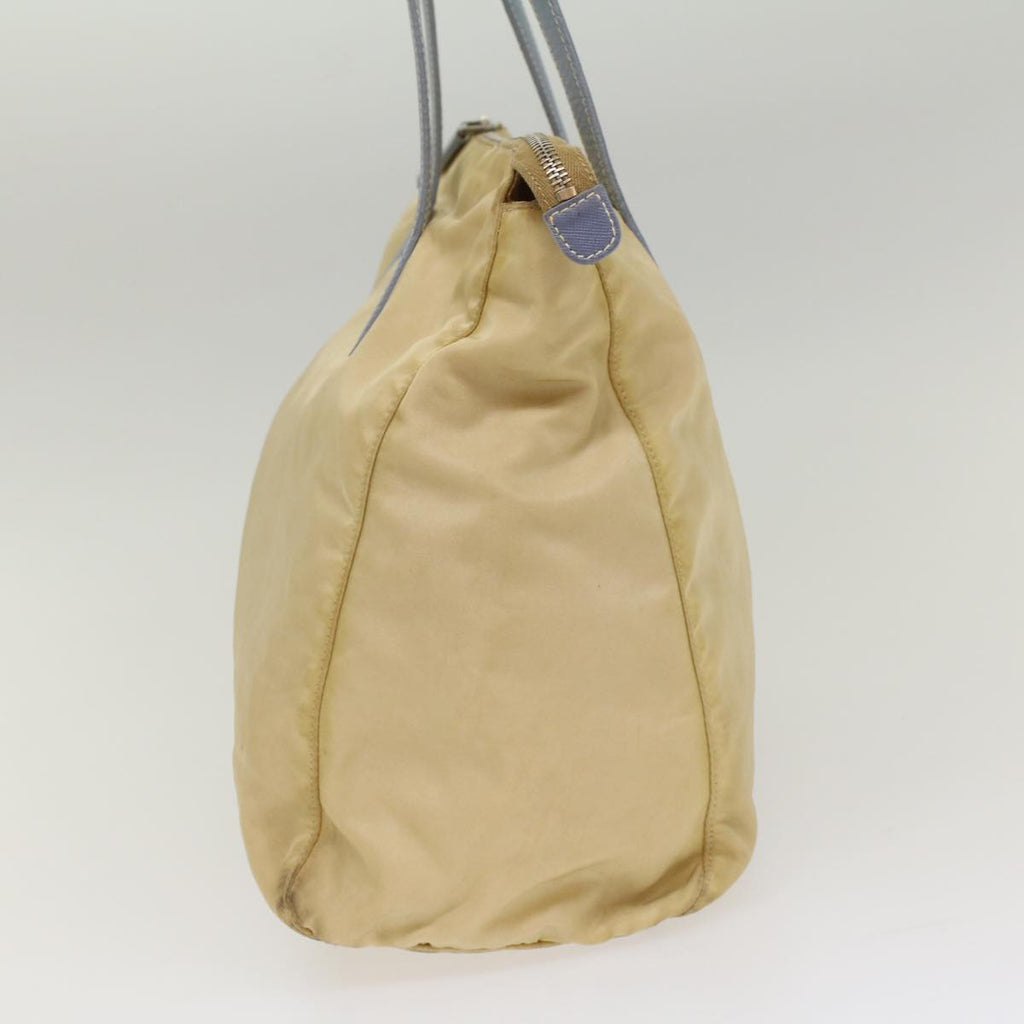 PRADA Tote Bag Nylon Beige cl695