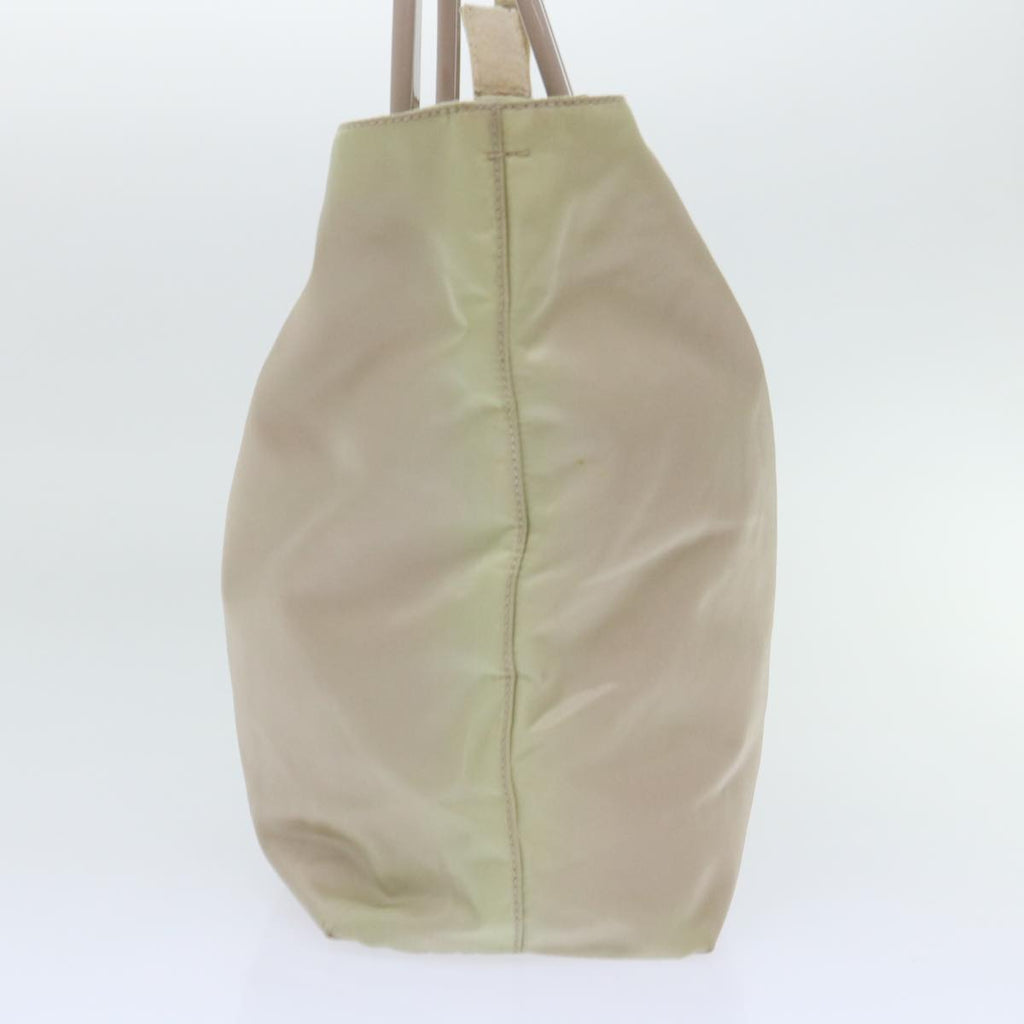 PRADA Hand Bag Nylon Beige cl710
