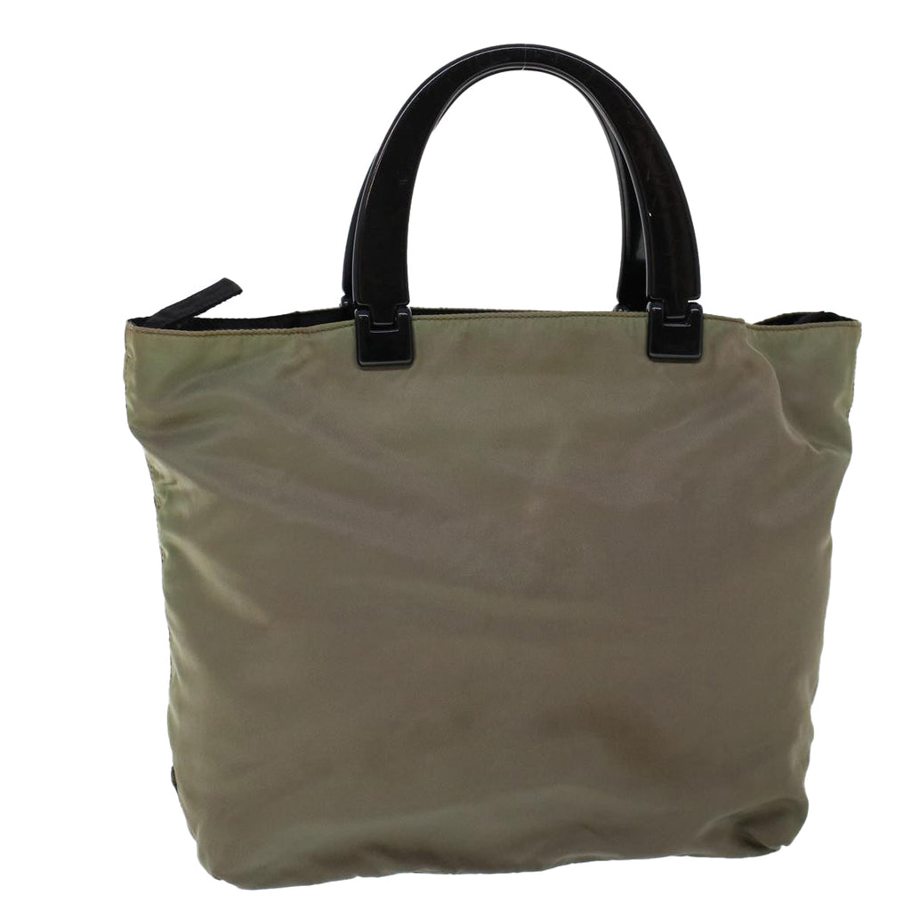 PRADA Hand Bag Nylon Khaki cl772