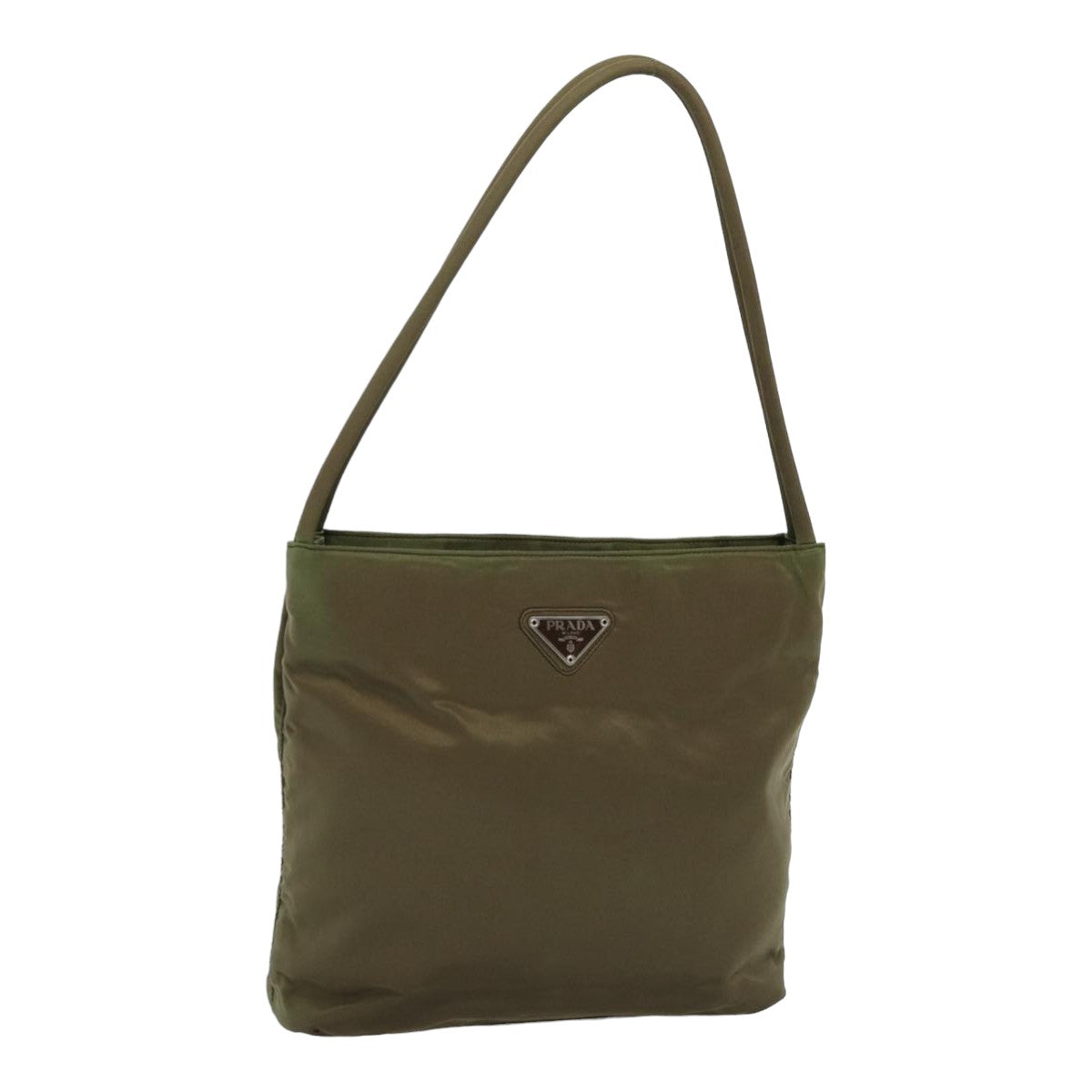 PRADA Hand Bag Nylon Khaki cl841
