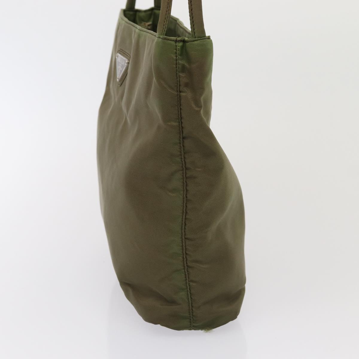 PRADA Hand Bag Nylon Khaki cl841