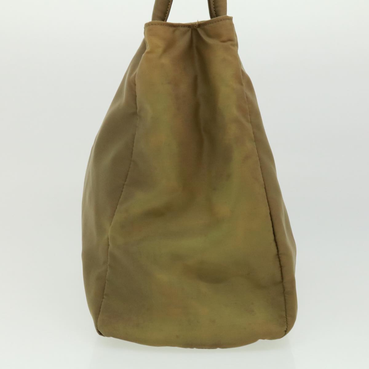 PRADA Hand Bag Nylon Khaki cr603