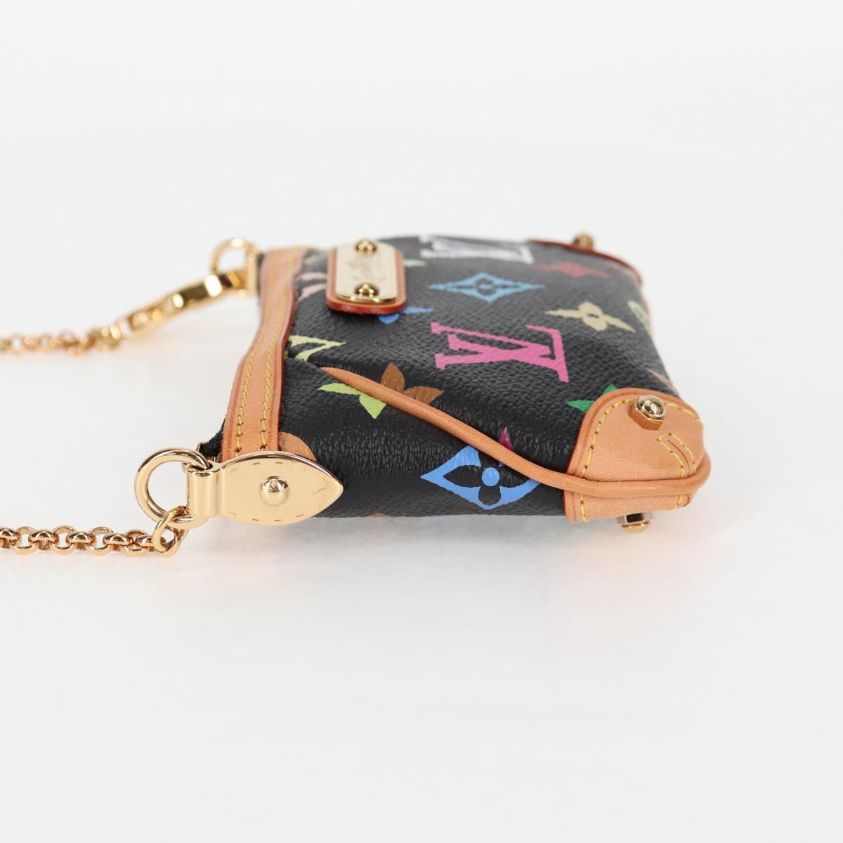 LOUIS VUITTON Multicolor Pochette Mira PM Pouch Black M60099 LV EC1036SM