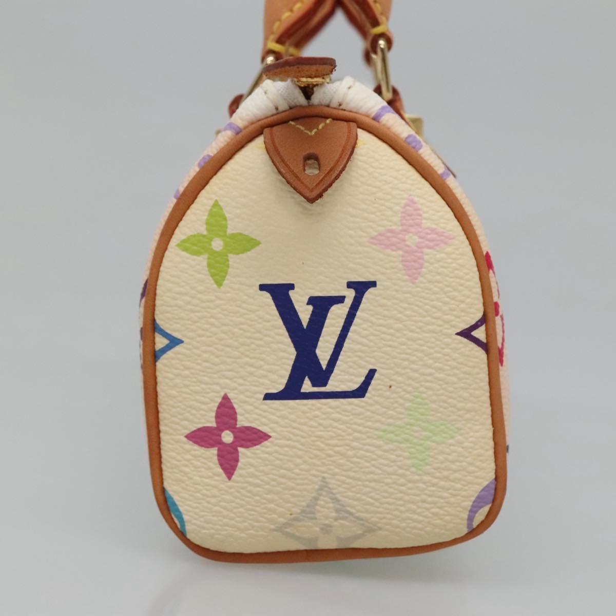LOUIS VUITTON Monogram Multicolor Mini Speedy Hand Bag White M92645 EC767AV