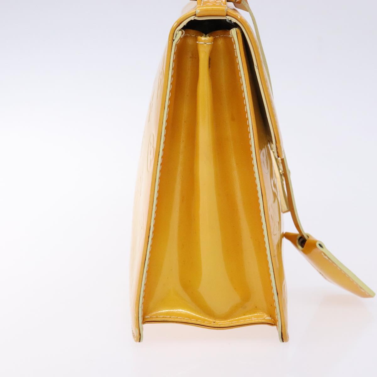 LOUIS VUITTON Monogram Vernis Spring Street Bag Lime Yellow M91068 ep10568