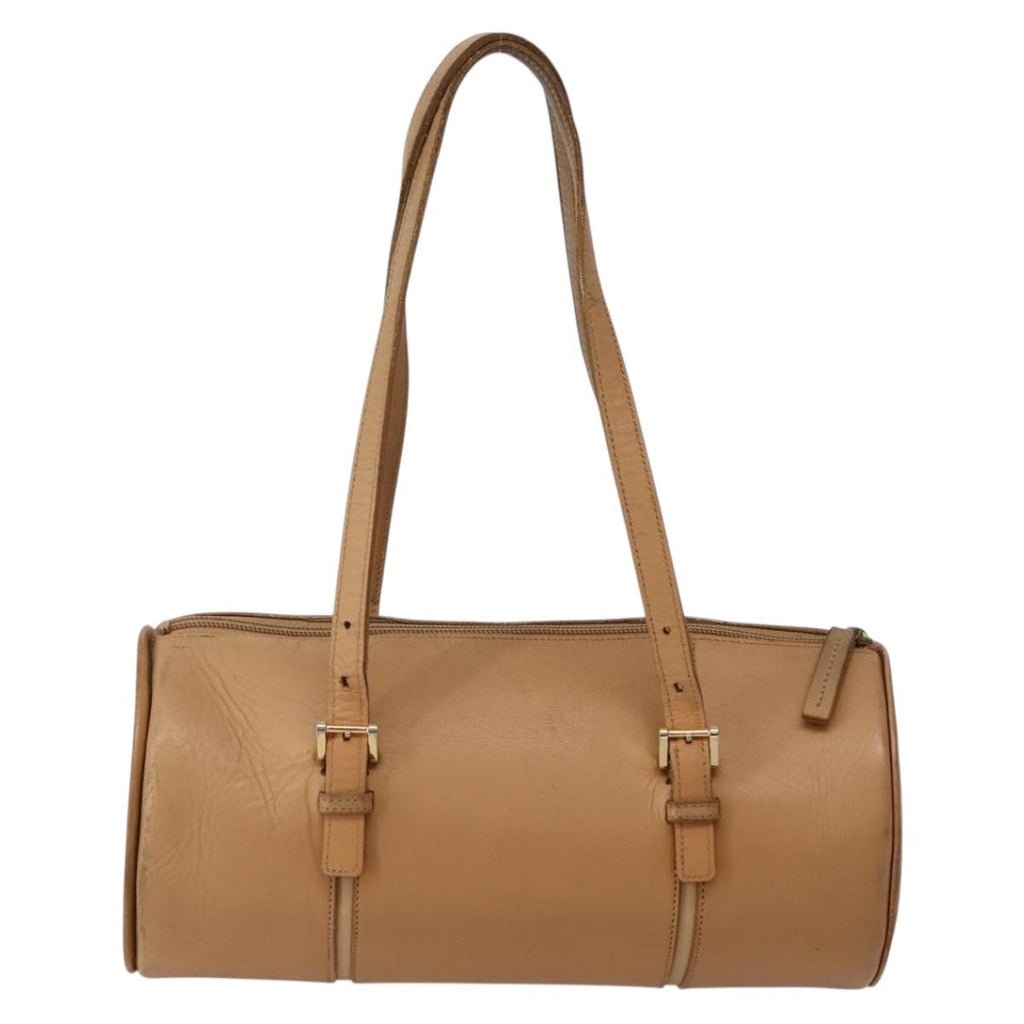 BURBERRY Hand Bag Leather Beige Gold ep10911