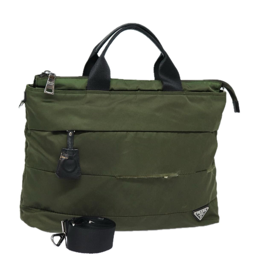 PRADA Hand Bag Nylon 2way Shoulder Bag Green ep1103