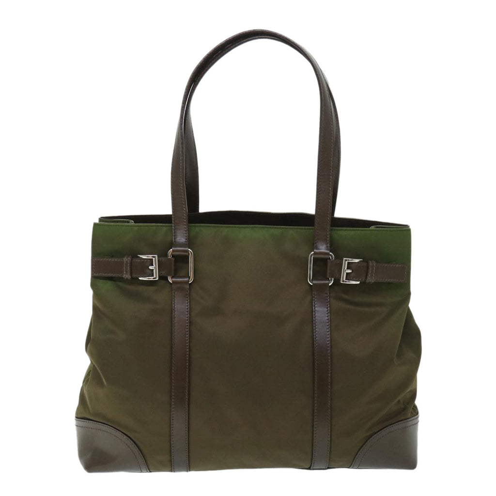 PRADA Shoulder Bag Nylon Leather Green ep1747