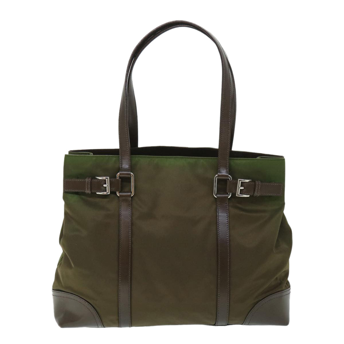 PRADA Shoulder Bag Nylon Leather Green ep1747