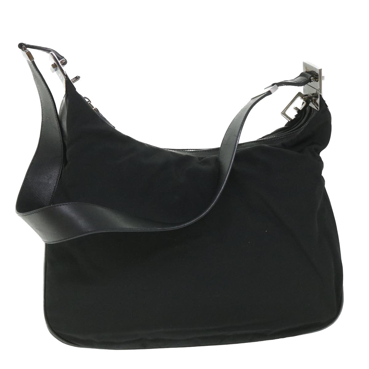 GUCCI Shoulder Bag Canvas Leather Black ep1875