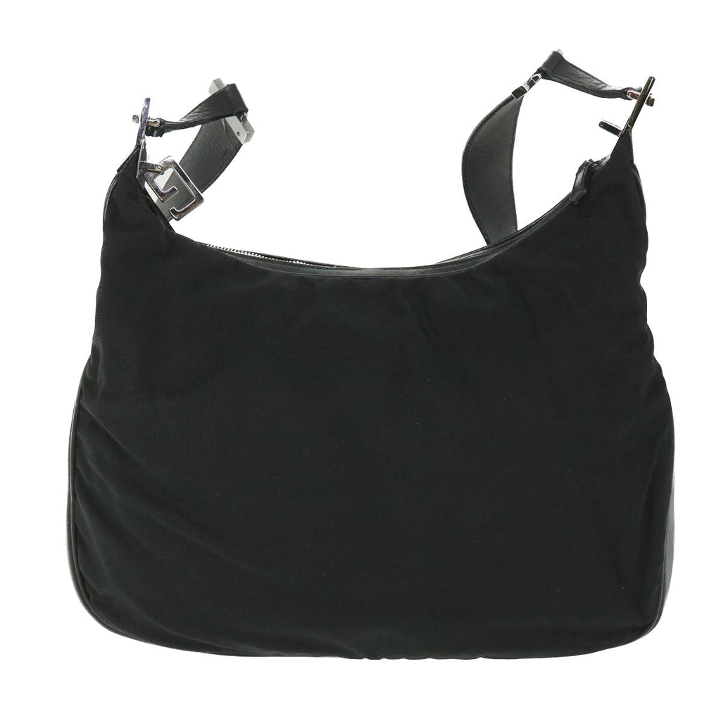 GUCCI Shoulder Bag Canvas Leather Black ep1875