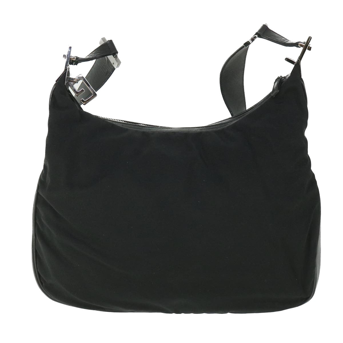 GUCCI Shoulder Bag Canvas Leather Black ep1875