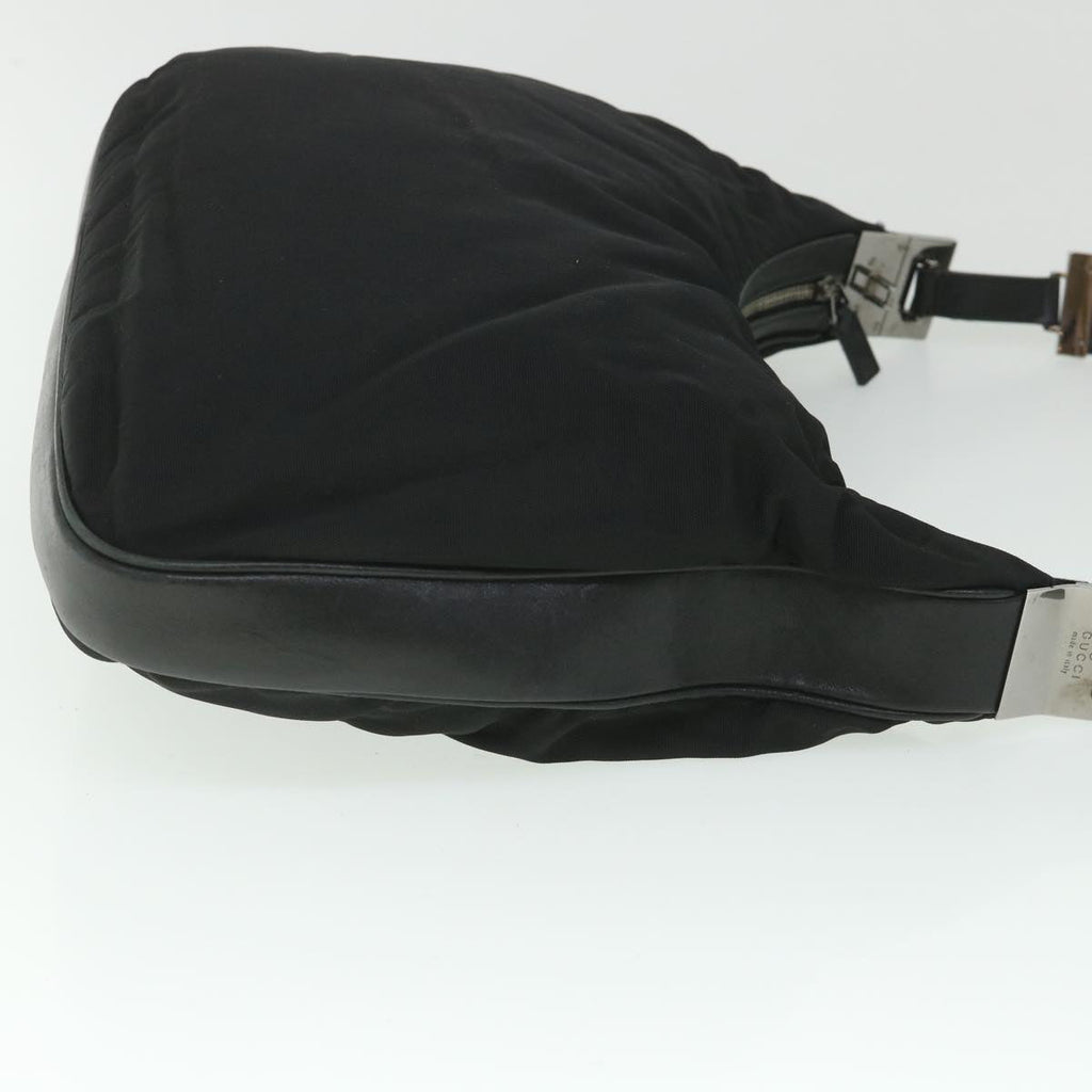 GUCCI Shoulder Bag Canvas Leather Black ep1875