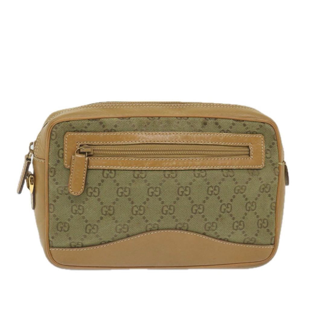 GUCCI GG Canvas Clutch Bag Brown 018 3642 ep2119