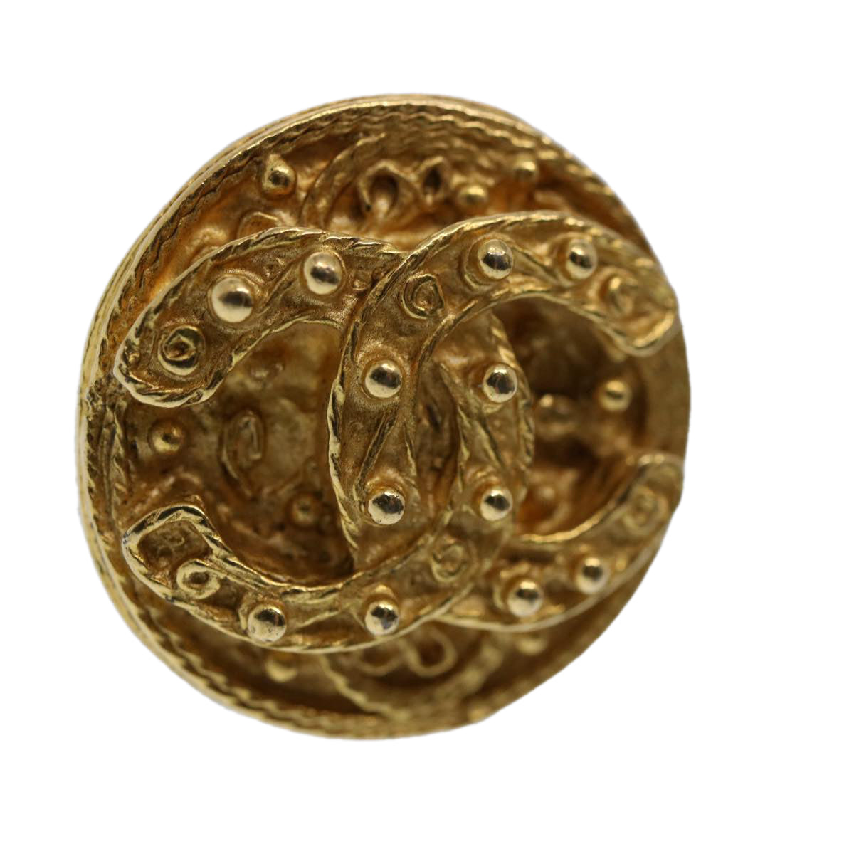 CHANEL Earring Gold Tone CC ep2559