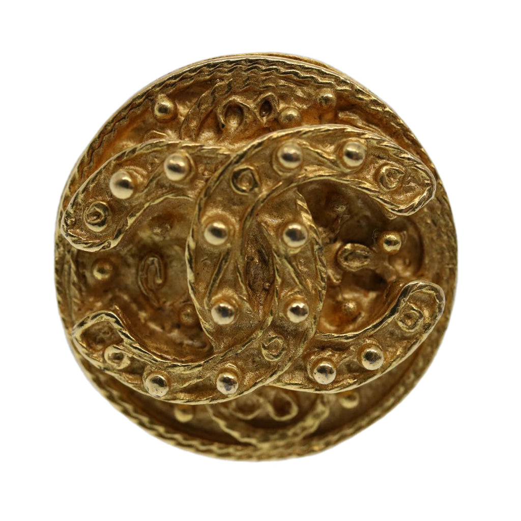 CHANEL Earring Gold Tone CC ep2559