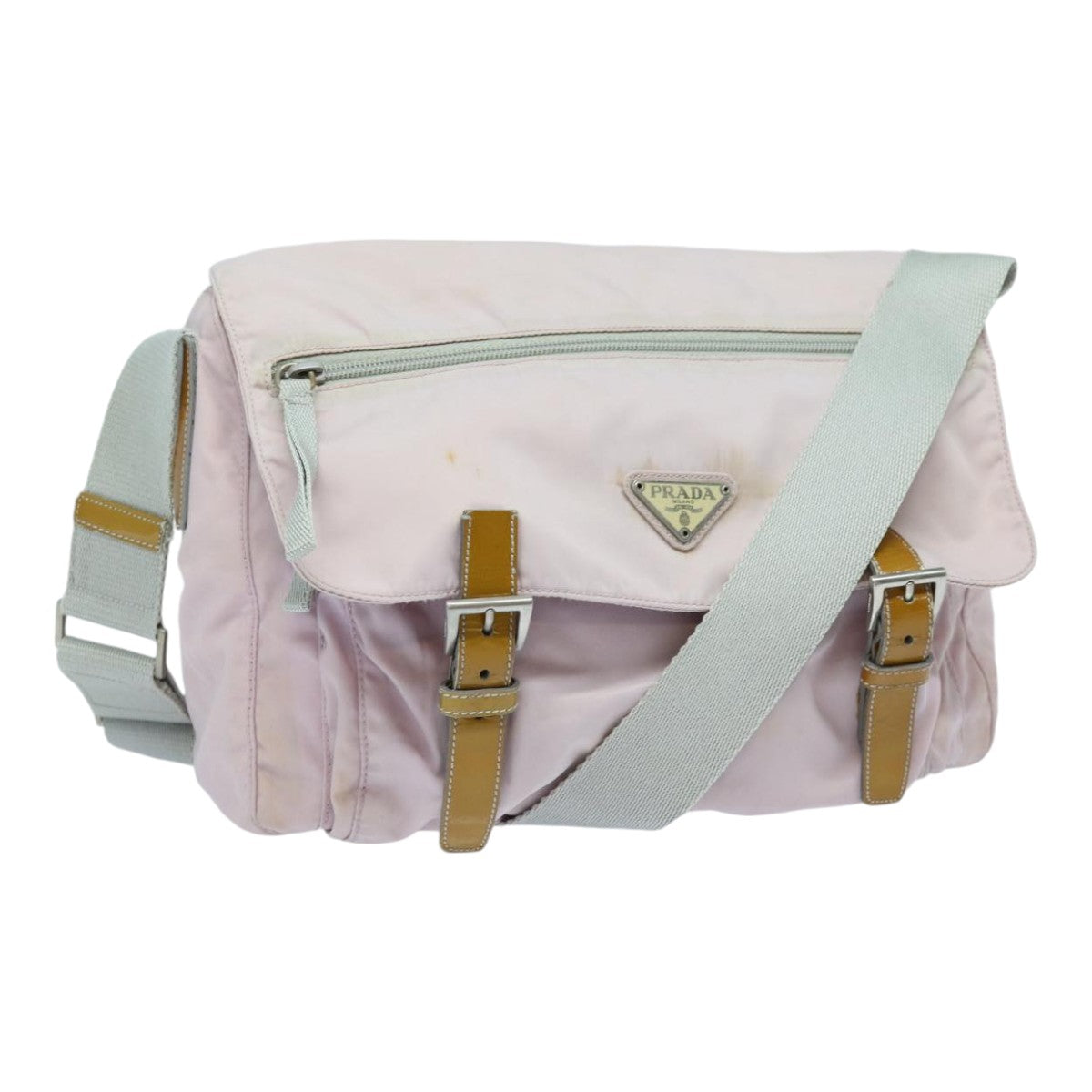 PRADA Shoulder Bag Nylon Pink Silver ep5304
