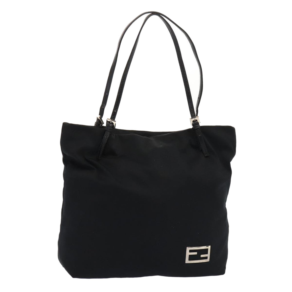 FENDI Tote Bag Nylon Black Silver ep5506