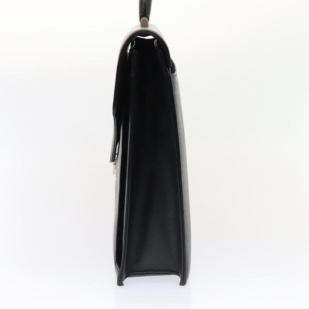 BURBERRY Business Bag Leather Black Silver ep5521