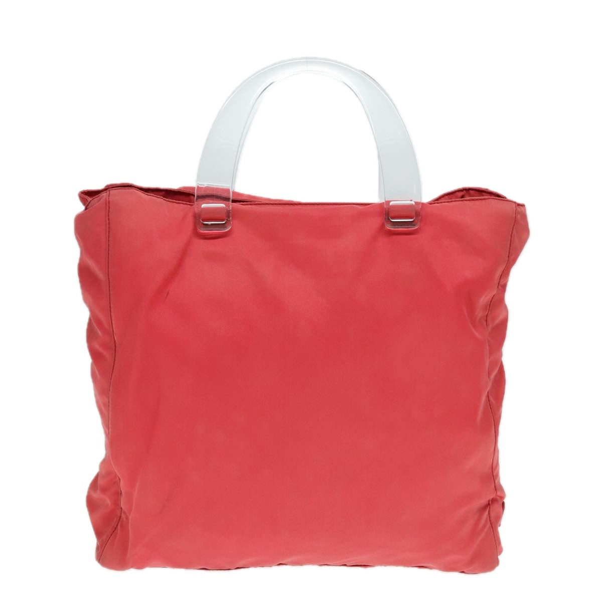 PRADA Hand Bag Nylon Pink Silver ep5695