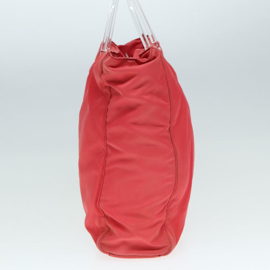 PRADA Hand Bag Nylon Pink Silver ep5695