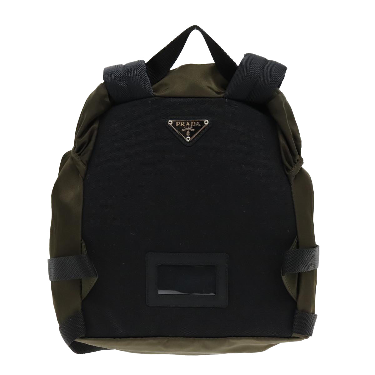 PRADA Backpack Nylon Khaki Silver ep5764
